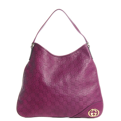 Gucci Guccissima Medium New Britt Hobo Purple 1 of 8