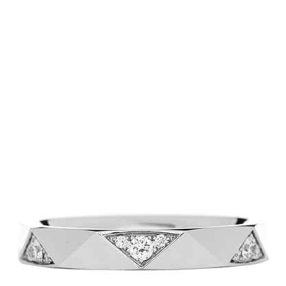 Graff 18K White Gold Diamond Laurence Graff Faceted Signature Wedding Band Ring 48 4.5 3 of 6