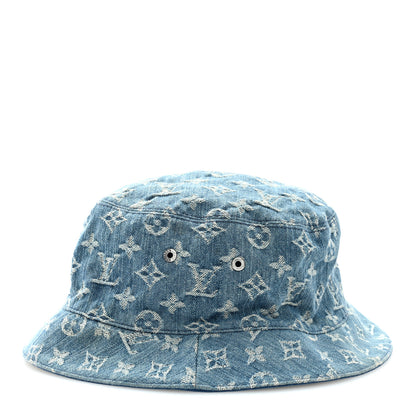 Louis Vuitton Monogram Denim Transformable Bob Bucket Hat 62 Blue 2 of 6