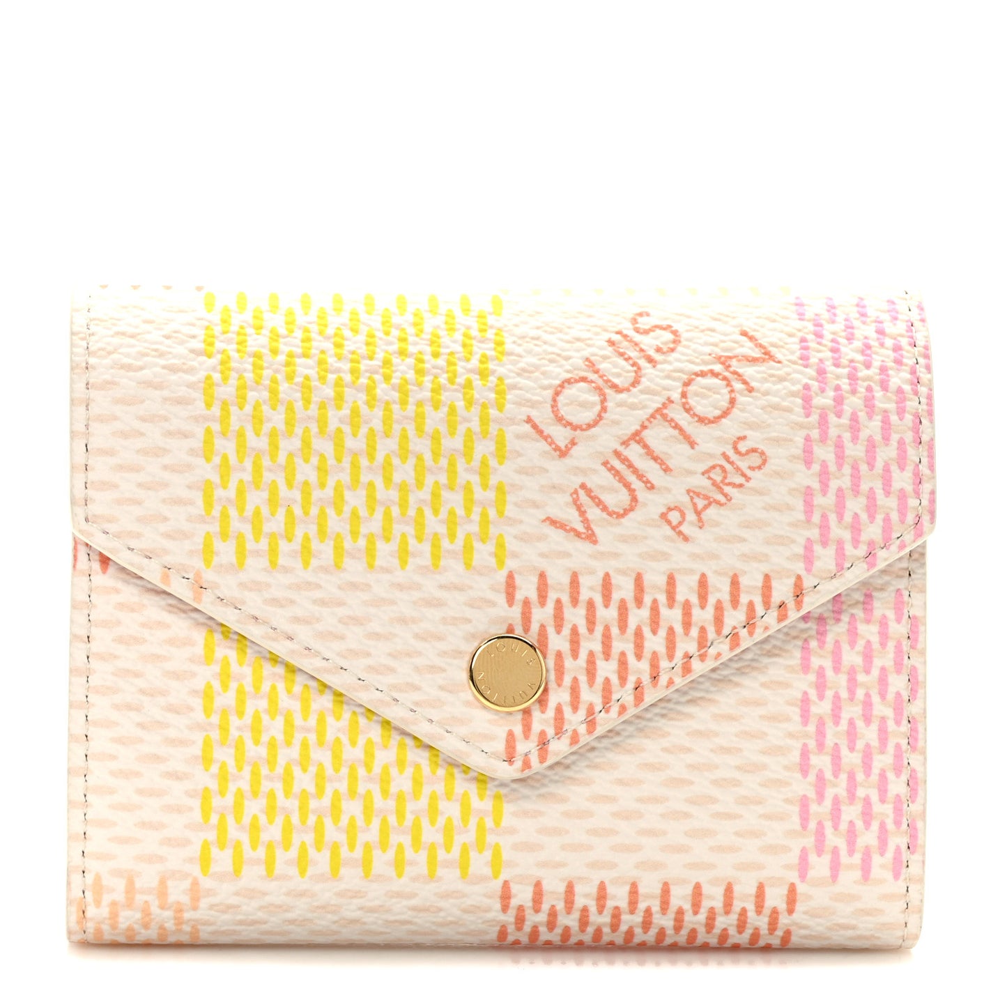 Giant Damier Victorine Wallet Peach Pink