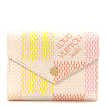 Louis Vuitton Giant Damier Victorine Wallet Peach Pink 1 of 9