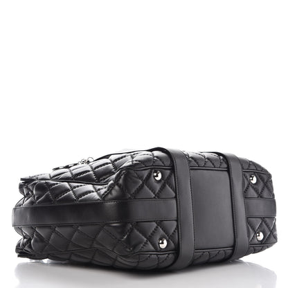 Chanel Lambskin Quilted Large Easy Carry Shopping Tote Black 5 of 12