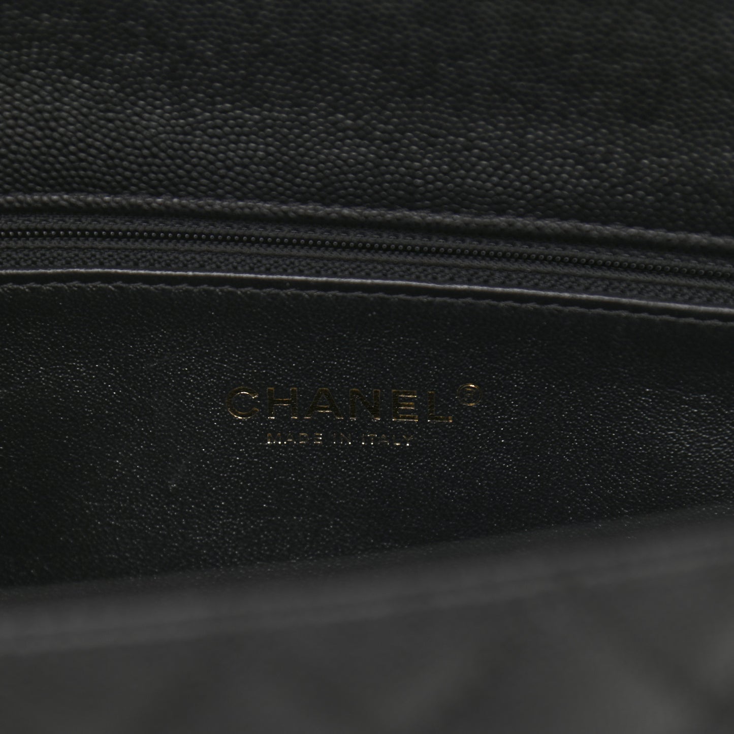 Caviar Lizard Quilted Small Coco Handle Flap Black