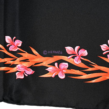 Hermes Silk Cheval Fleuri Scarf 90 5 of 5