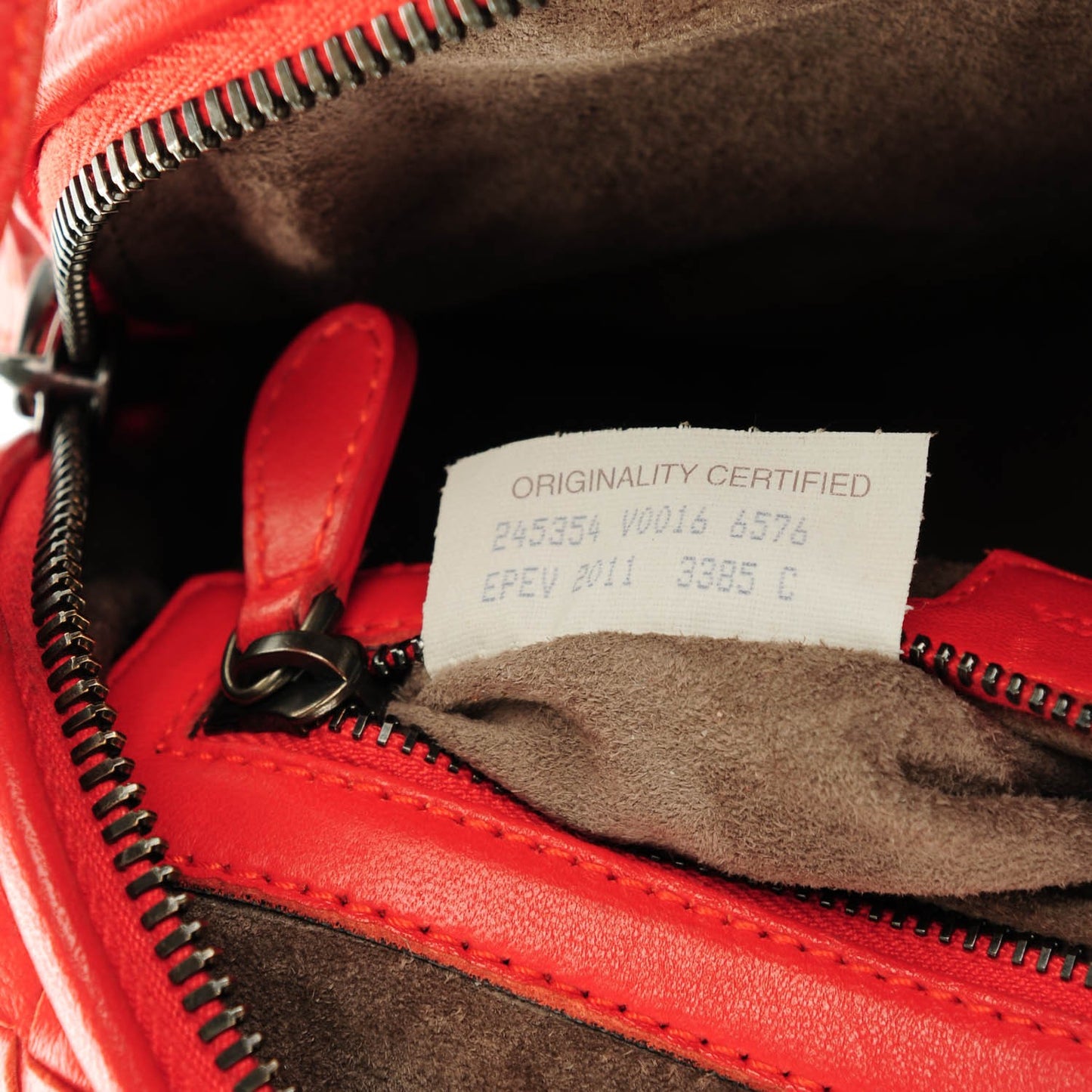 Nappa Intrecciato Pillow Crossbody Messenger Corniola