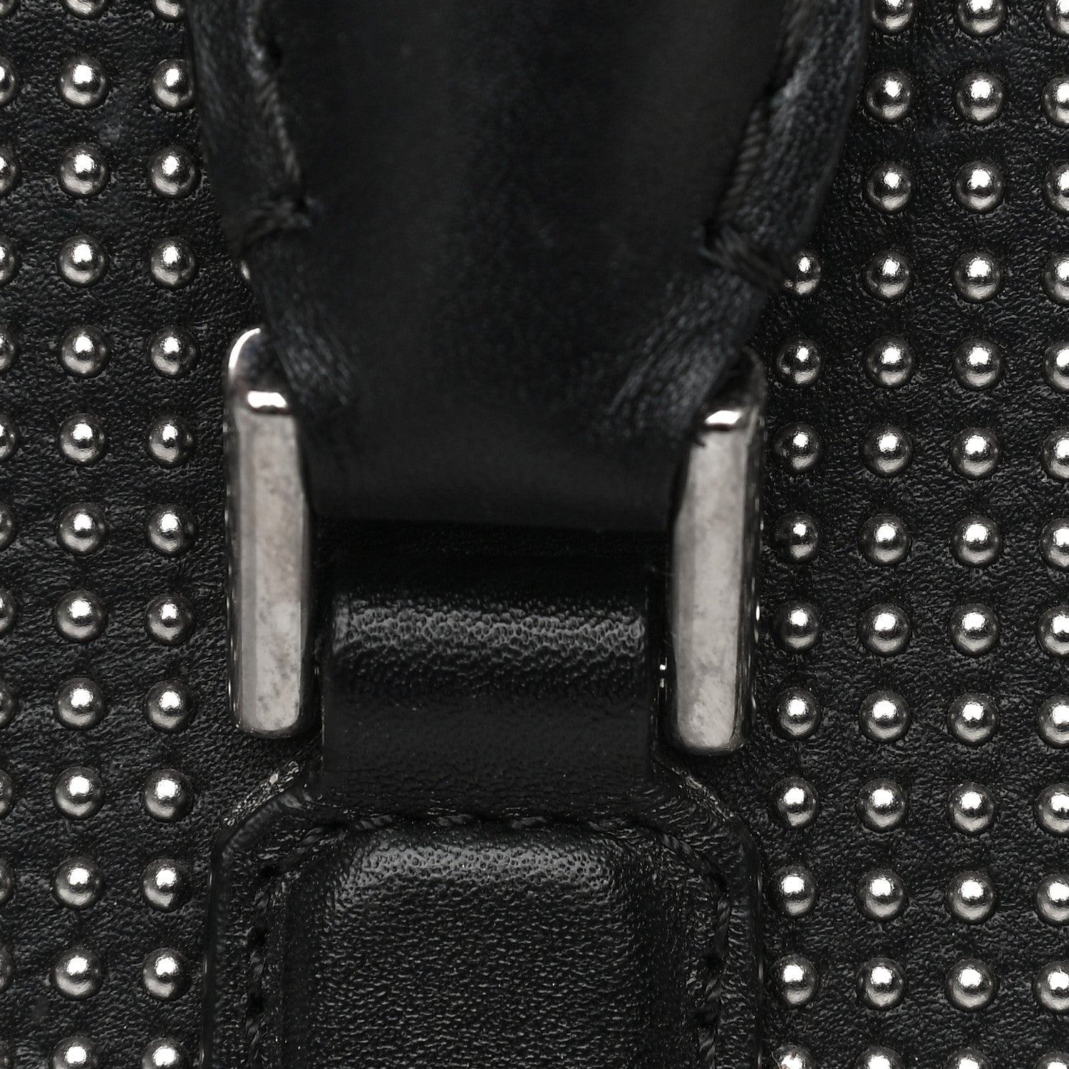 Alexander McQueen Calfskin Studded Mini Heroine Top Handle Bag Black 19 of 35