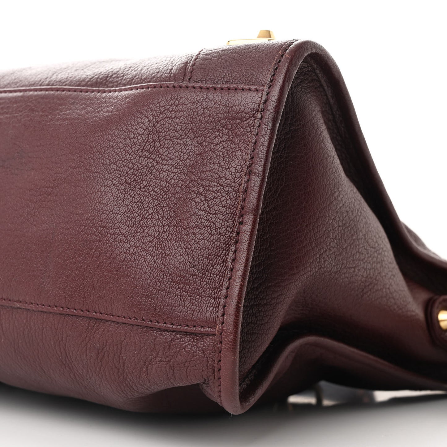 Chevre Gold Metallic Edge Hardware City Rouge Pourpre
