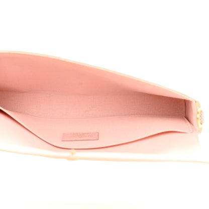 Louis Vuitton Damier Azur Pochette Felicie Chain Wallet Rose Ballerine 6 of 16