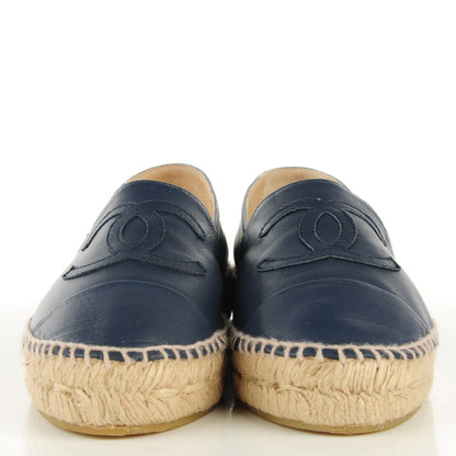 Chanel Lambskin Espadrilles 37 Dark Navy 4 of 11