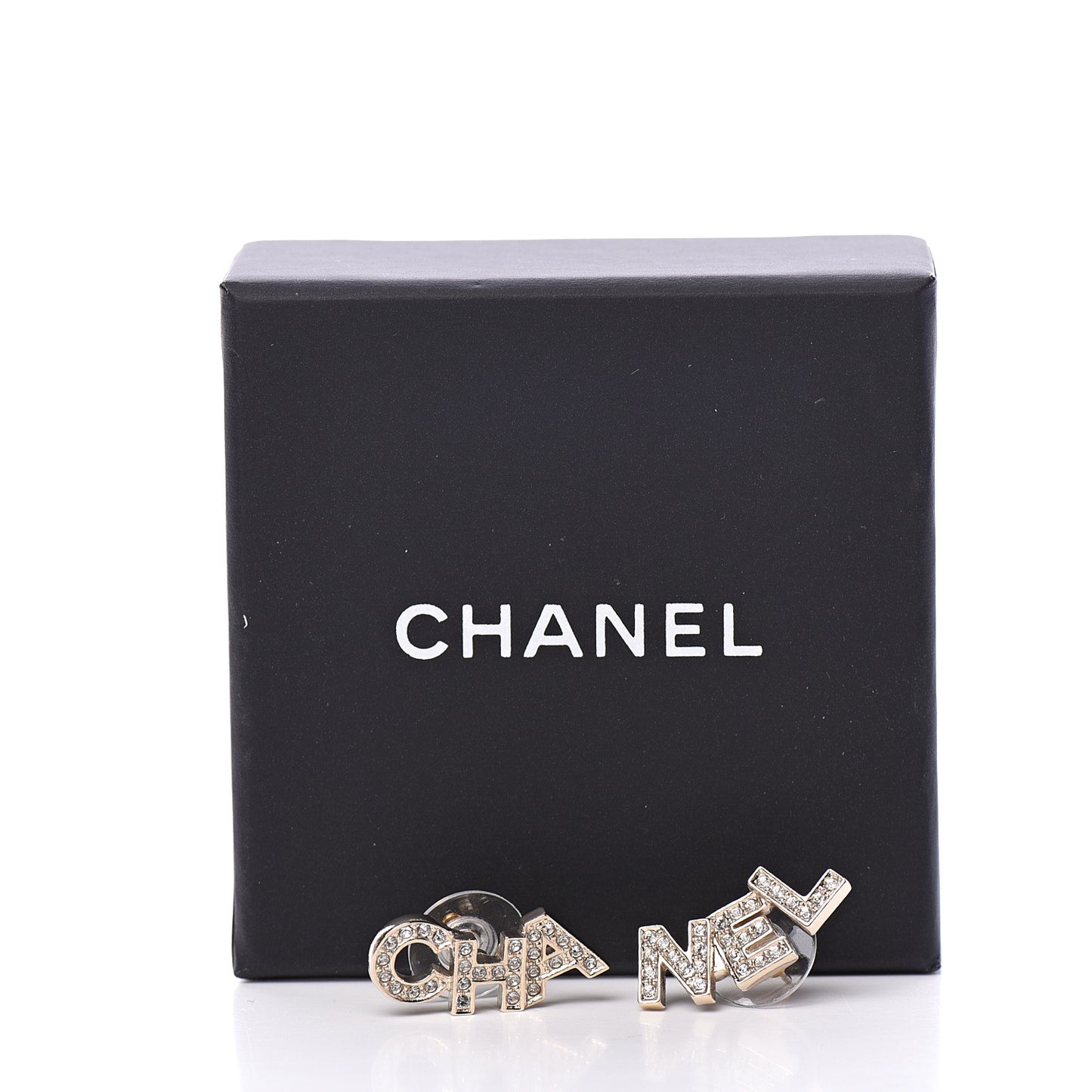 Crystal Pearl Signature Stud Earrings Gold