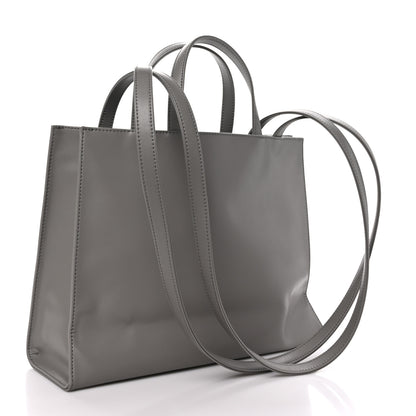 Telfar Vegan Leather Medium Shopping Bag Grey 3 of 8