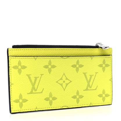 Louis Vuitton Monogram Taiga Coin Card Holder Yellow 2 of 4