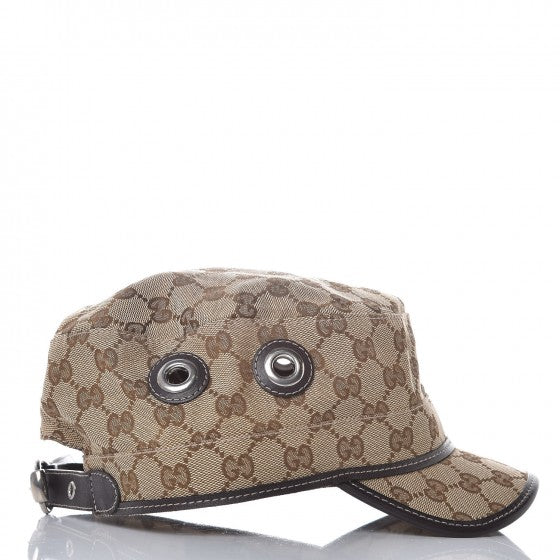 Monogram Military Hat L Brown