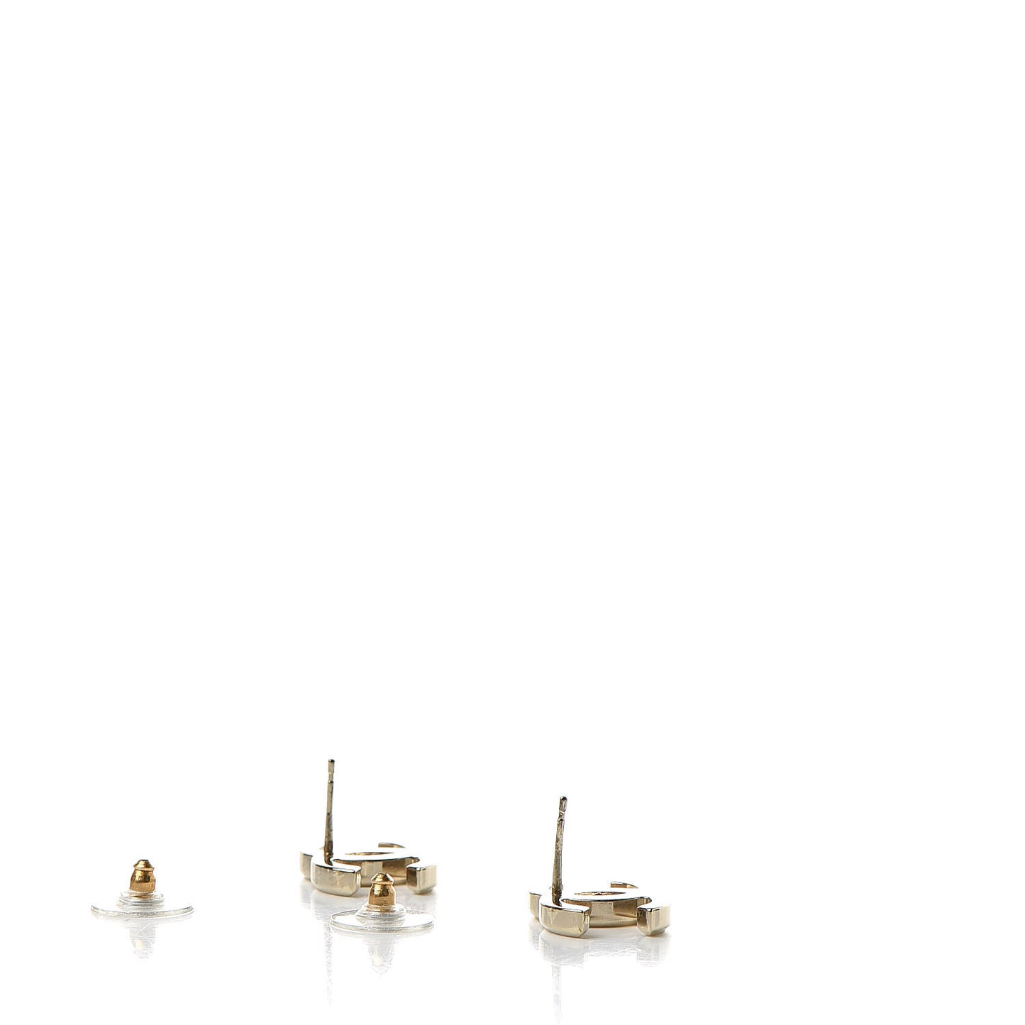 Metal CC Earrings Gold