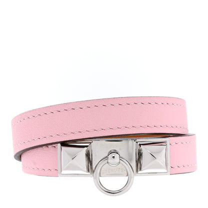 Hermes Swift Rivale Double Tour Bracelet T2 Rose Sakura 1 of 7