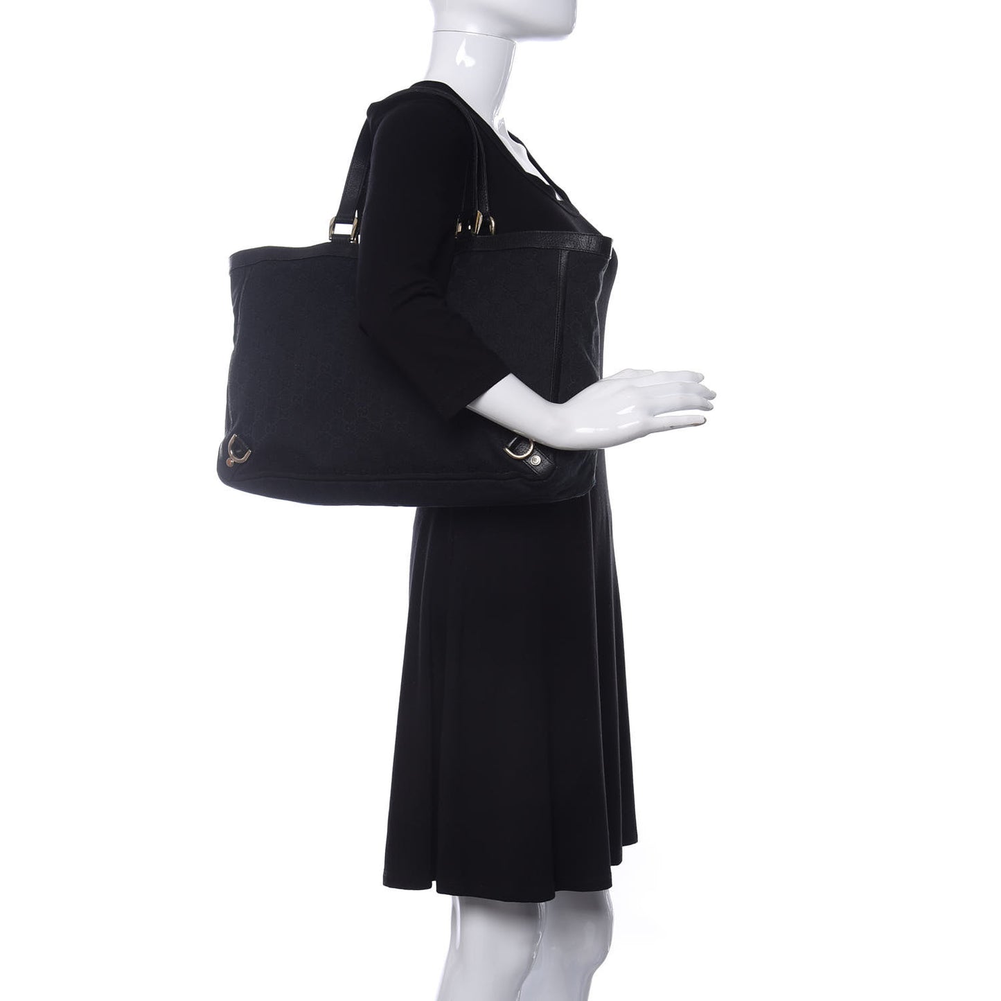 Monogram Large Abbey Tote Black