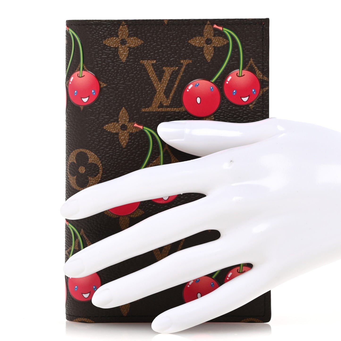 LV X TM Monogram Cerises Passport Cover
