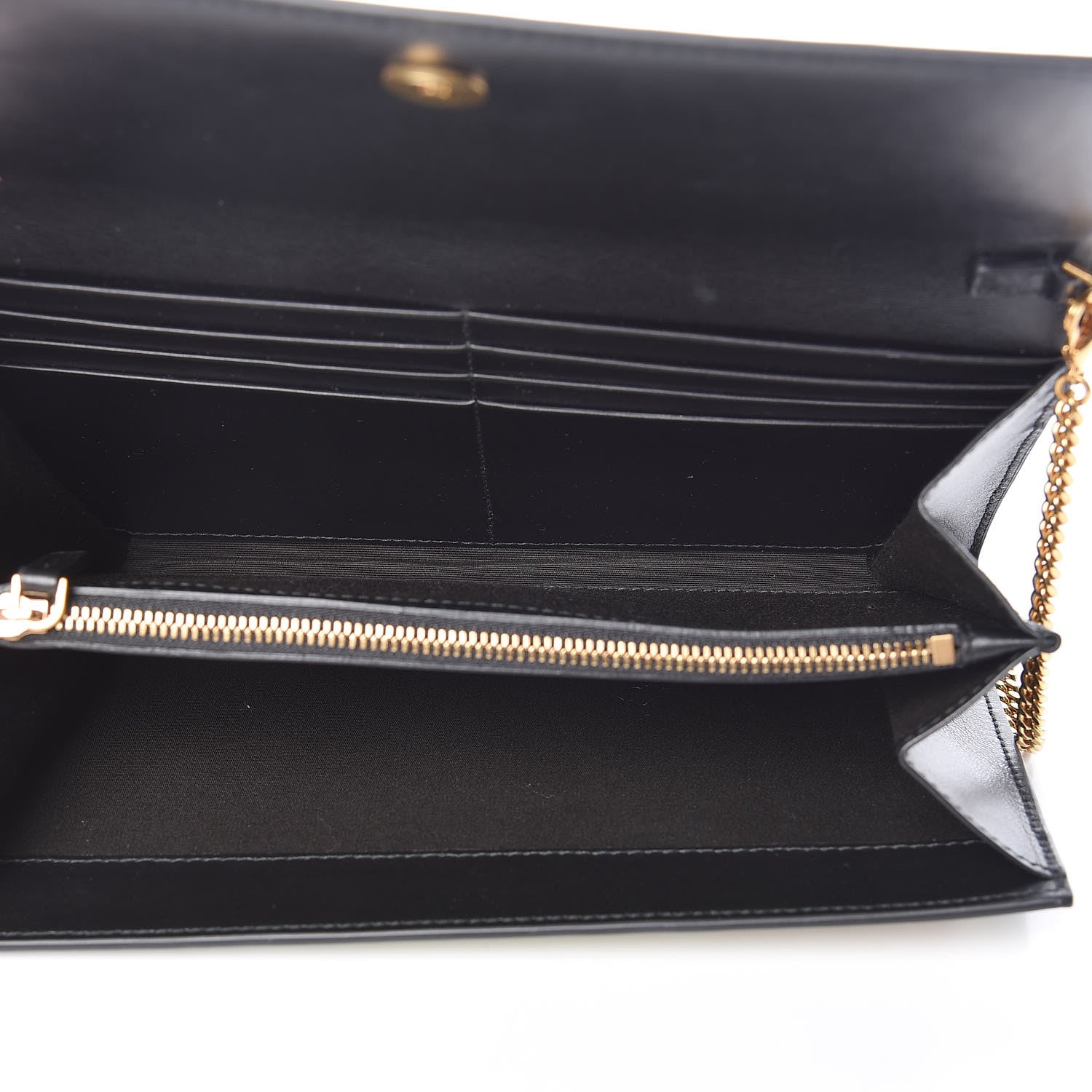 Versace Calfskin 90's Vintage Logo Chain Evening Bag Black 5 of 9