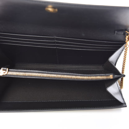 Versace Calfskin 90's Vintage Logo Chain Evening Bag Black 5 of 9