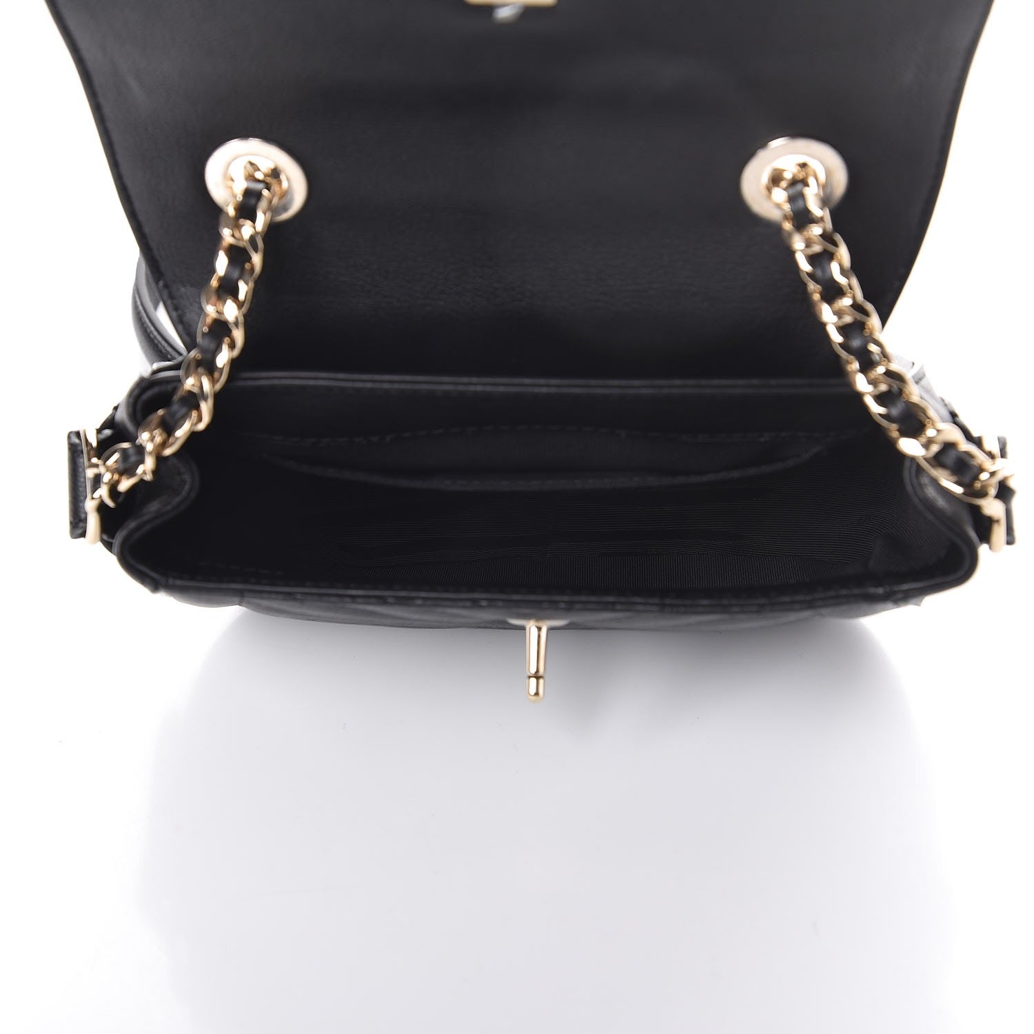 Chanel Calfskin Chevron Quilted Mini Messenger Flap Black 5 of 7