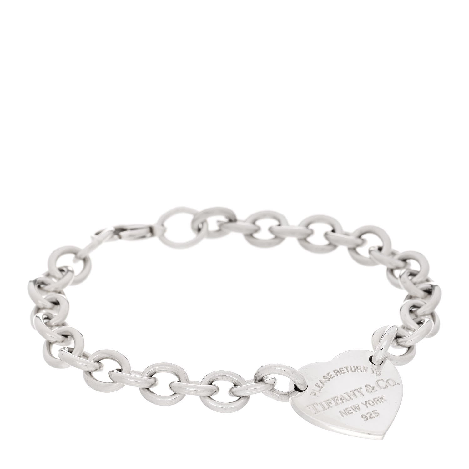 Tiffany Sterling Silver Return to Tiffany Heart Tag Bracelet 1 of 4