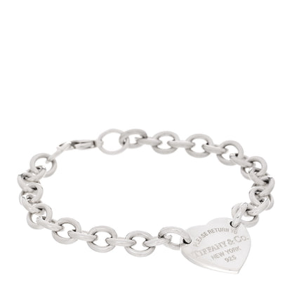 Tiffany Sterling Silver Return to Tiffany Heart Tag Bracelet 1 of 4