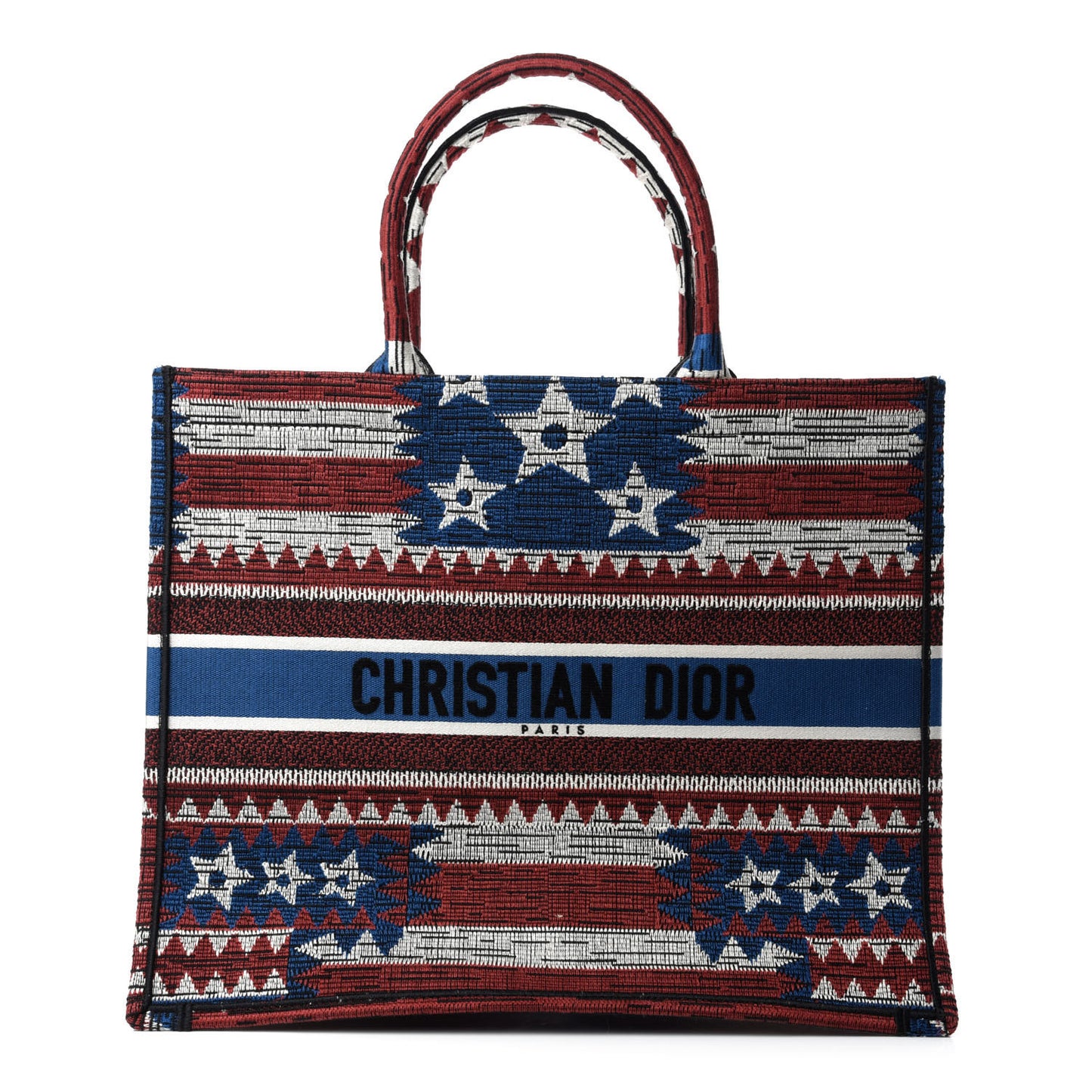 Canvas Embroidered Large Exclusive US Book Tote Multicolor
