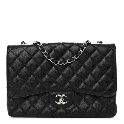 Chanel Caviar Quilted Jumbo Single Flap Black 1 of 10
