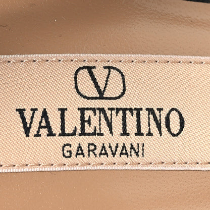 Valentino Garavani Pebbled Calfskin Rockstud Ankle Strap 100mm Pumps 38 Black 9 of 10