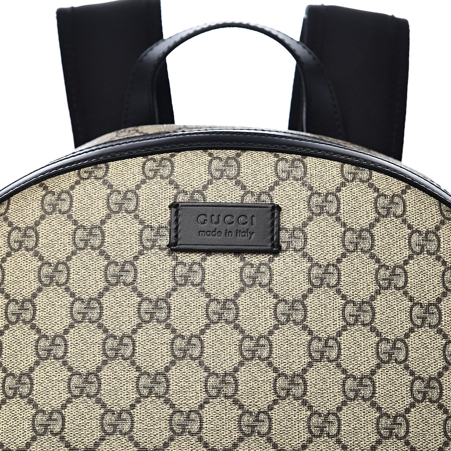 GG Supreme Monogram Medium Backpack Black