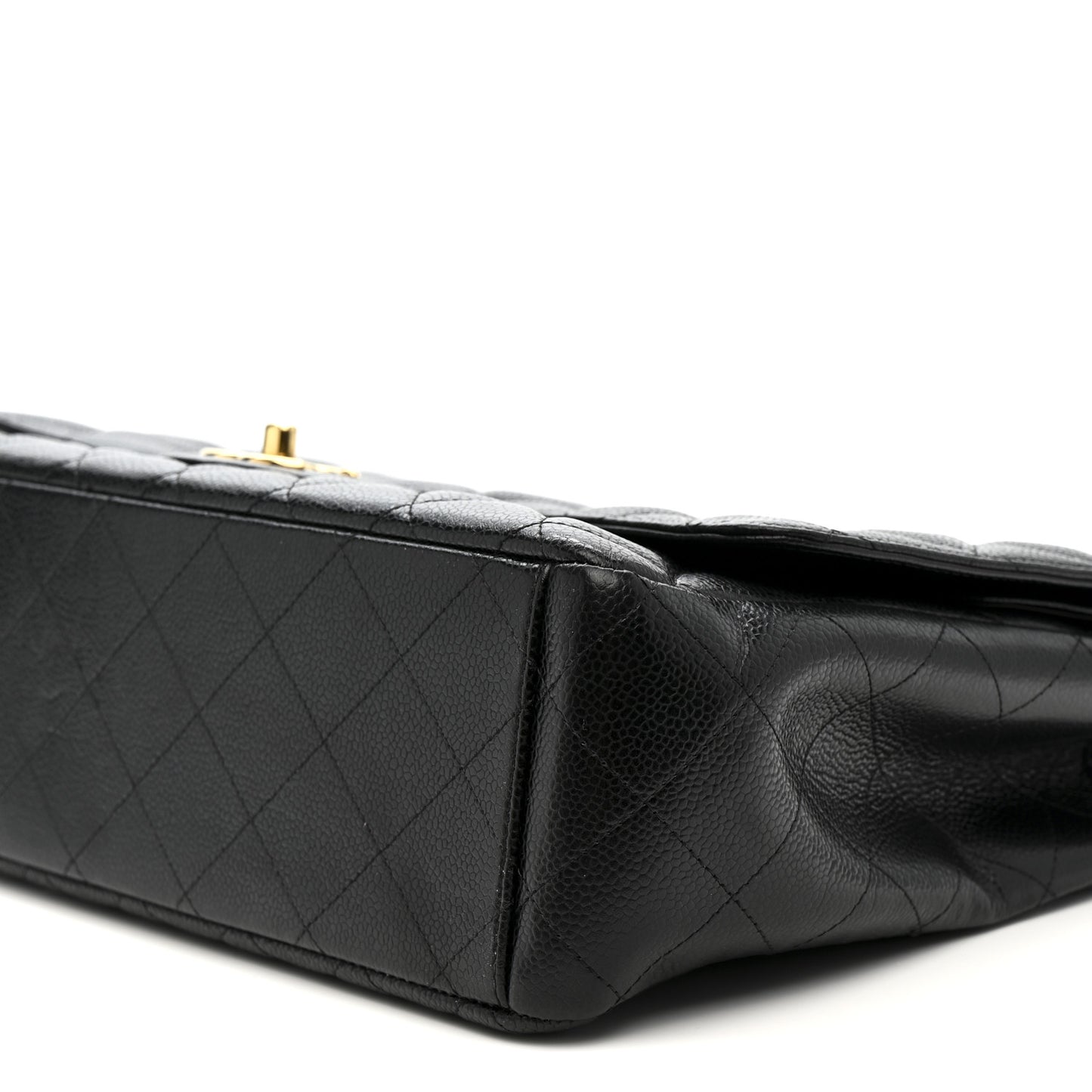 Caviar Quilted Maxi Double Flap Black