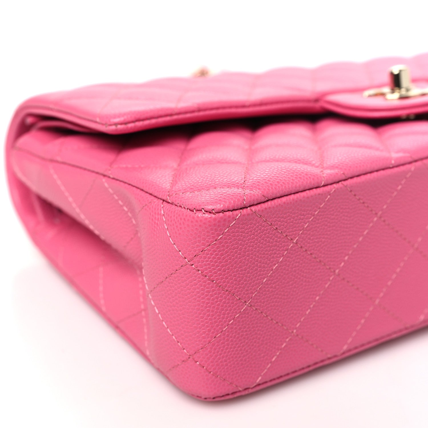 Chanel Caviar Quilted Medium Double Flap Pink 9 of 11