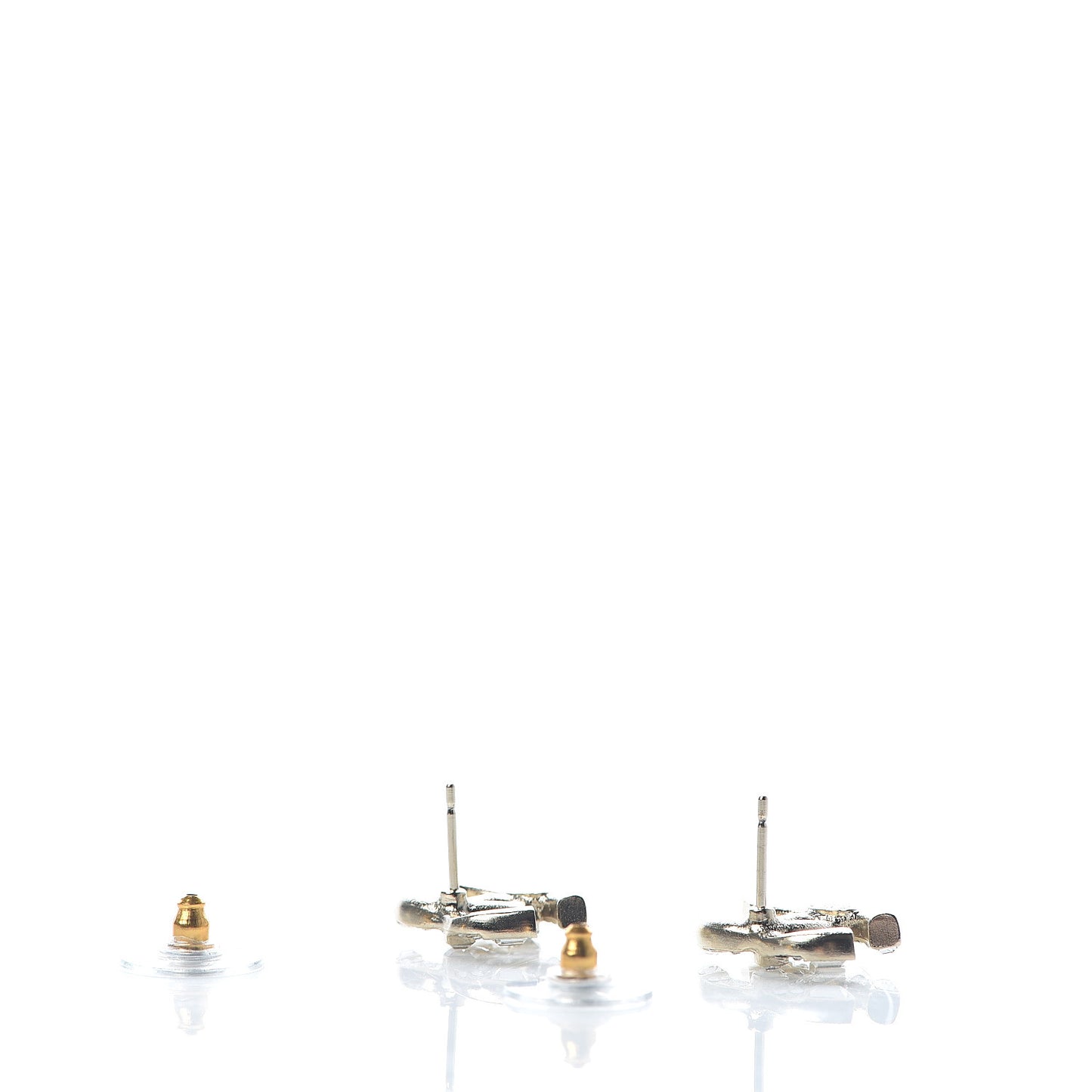 Crystal Baguette CC Earrings Gold