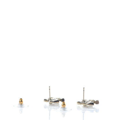 Chanel Crystal Baguette CC Earrings Gold 3 of 4