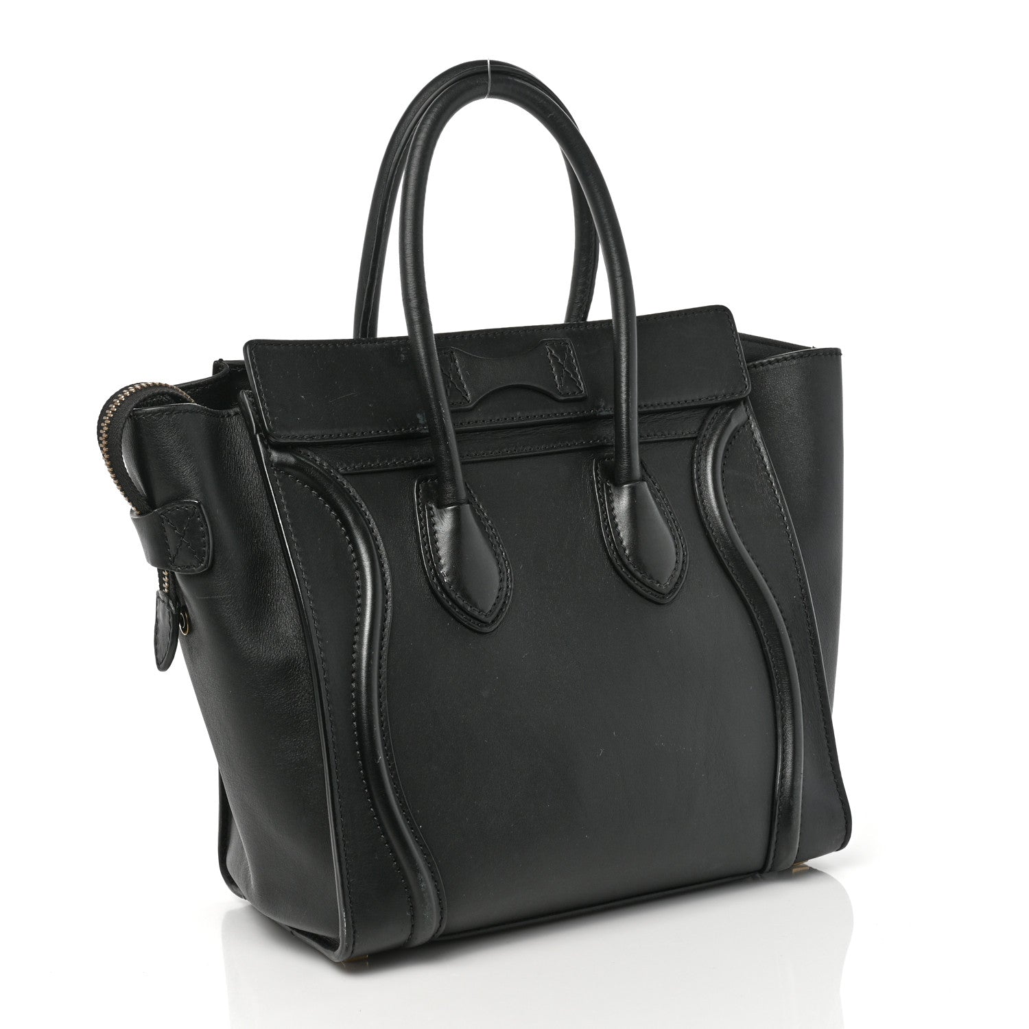 Celine Smooth Calfskin Micro Luggage Black 3 of 10