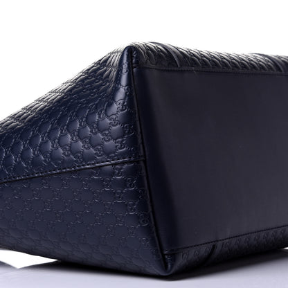 Gucci Soft Microguccissima Dome Satchel Navy 8 of 10