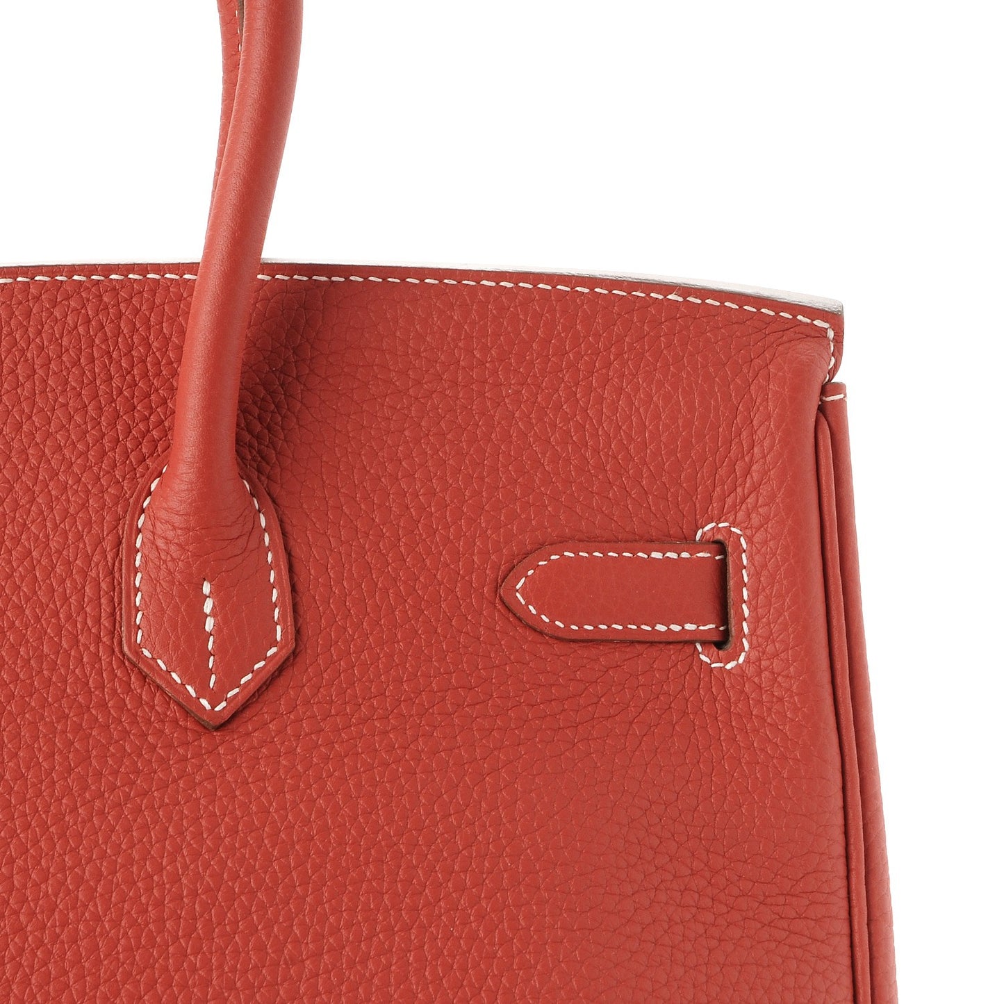 Togo Horseshoe Birkin 35 Sanguine White