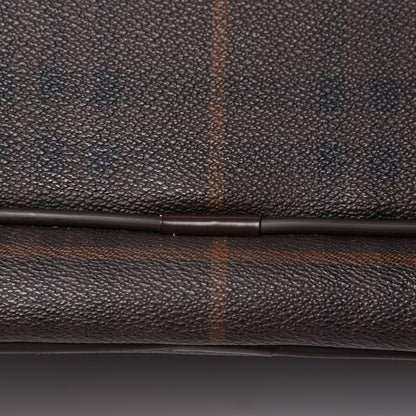 Burberry Smoked Haymarket Check Carry On Travel Bag Chocolate 16 of 17