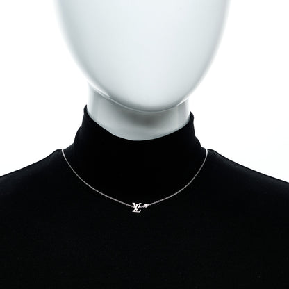 Louis Vuitton 18K White Gold Diamond Idylle Blossom LV Pendant Necklace 2 of 5
