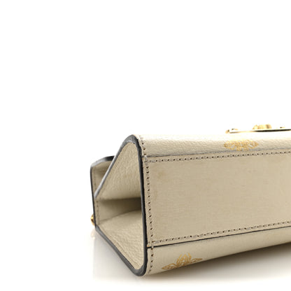 Gucci Grained Calfskin Bee Star Small Padlock Shoulder Bag White 9 of 10