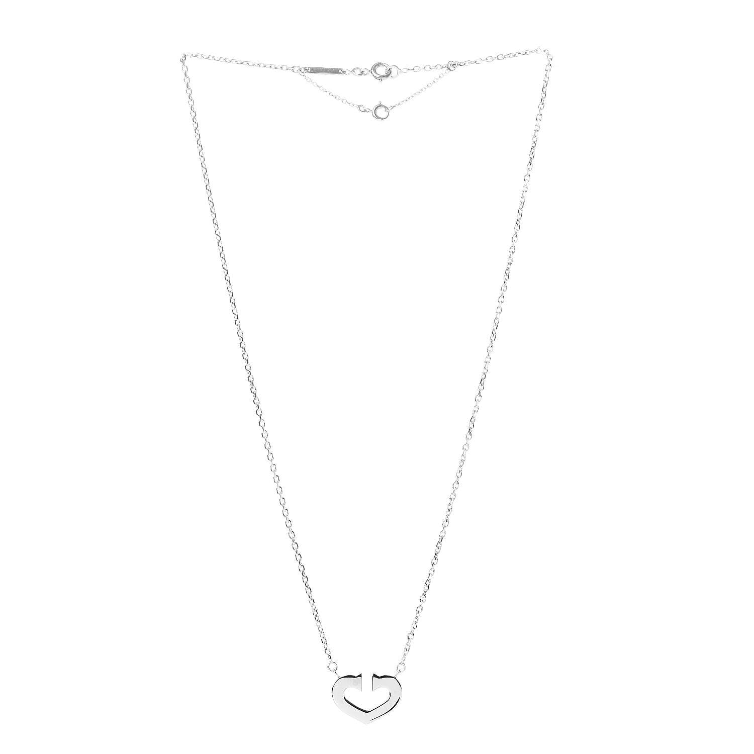 Cartier 18K White Gold Medium Hearts and Symbols Necklace 3 of 4