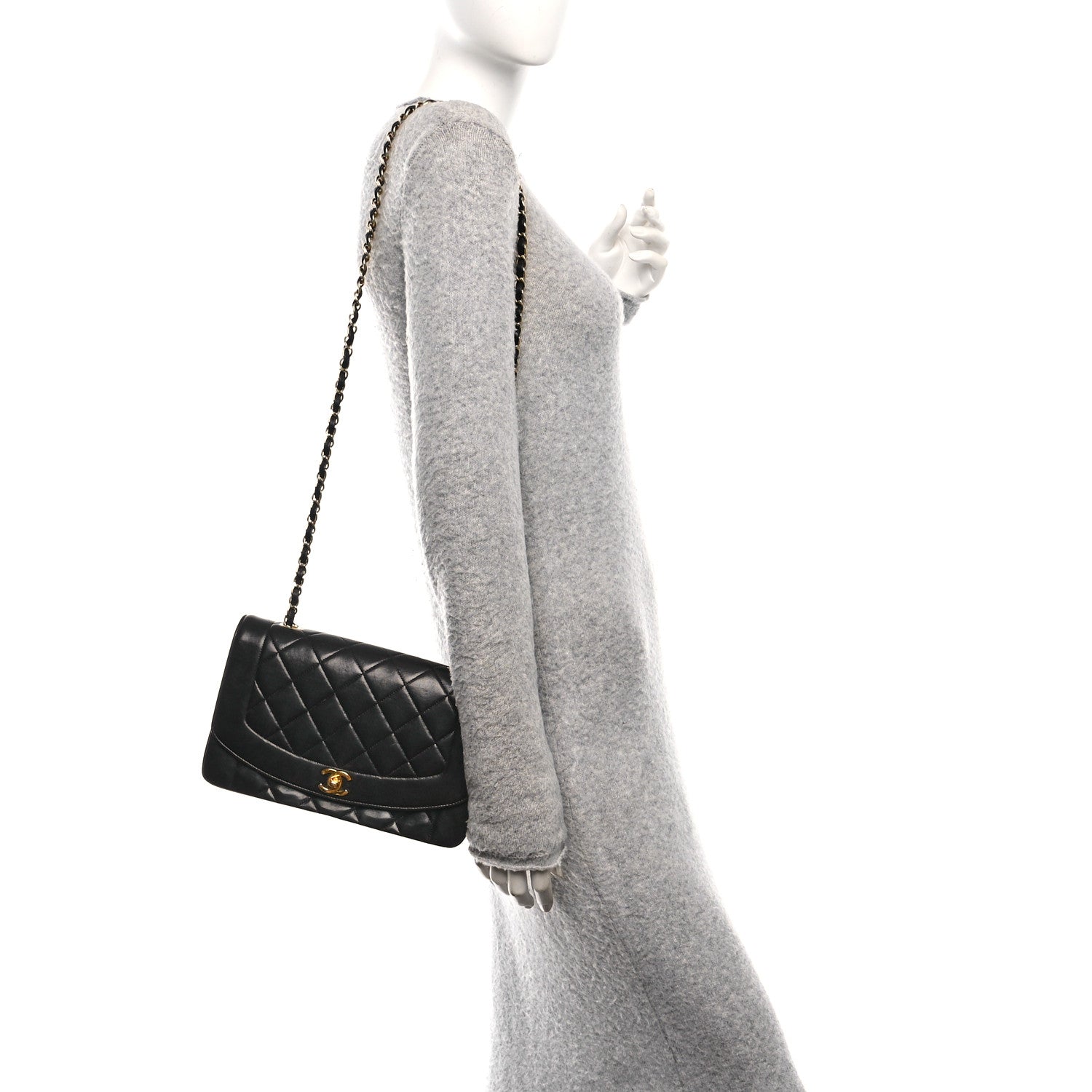 Chanel Lambskin Quilted Medium Single Flap Black 2 of 12