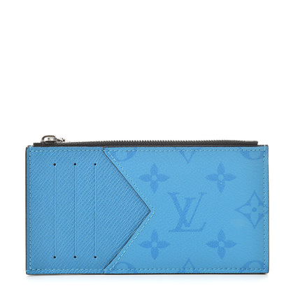 Louis Vuitton Taigarama Coin Card Holder Blue Lagoon 1 of 8