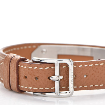 Hermes Stainless Steel Courchevel 20mm Kelly Cadena Quartz Watch Gold 4 of 8