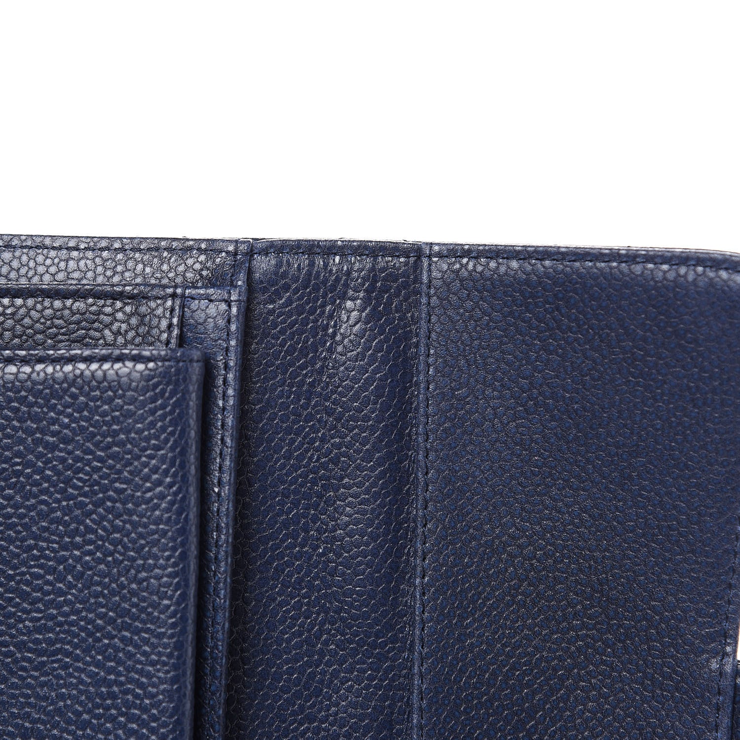 Chanel Metallic Caviar Quilted Reissue Long Flap Wallet Navy Blue 16 of 16