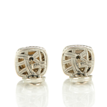 David Yurman Sterling White Agate 11mm Albion Earrings 3 of 4