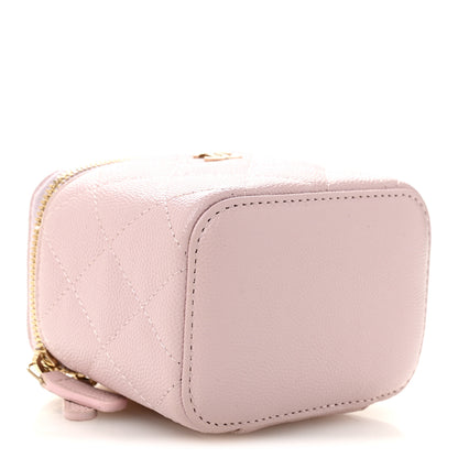 Chanel Caviar Quilted Mini Vanity Case With Chain Light Pink 4 of 13