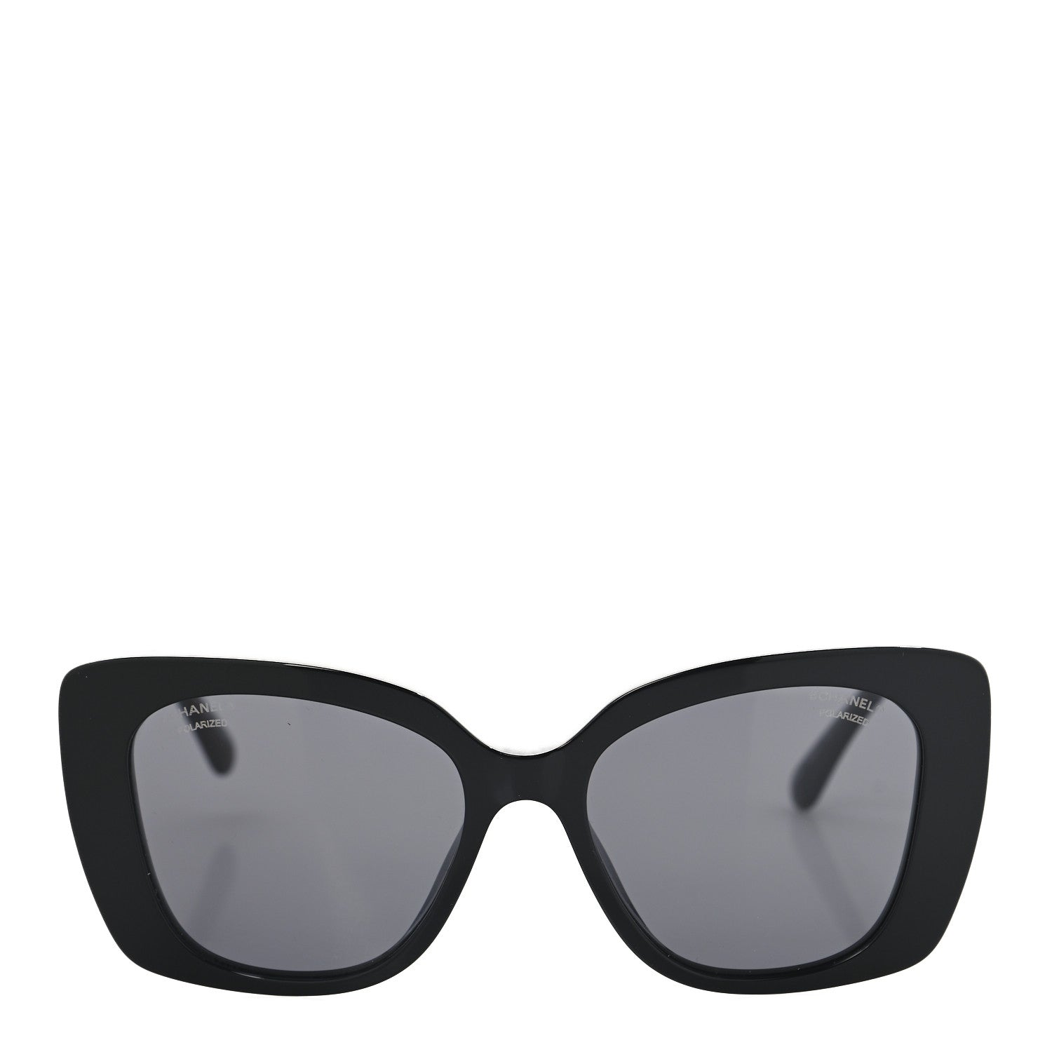 Chanel Acetate Strass Polarized Square Sunglasses 5422-B Black 2 of 7