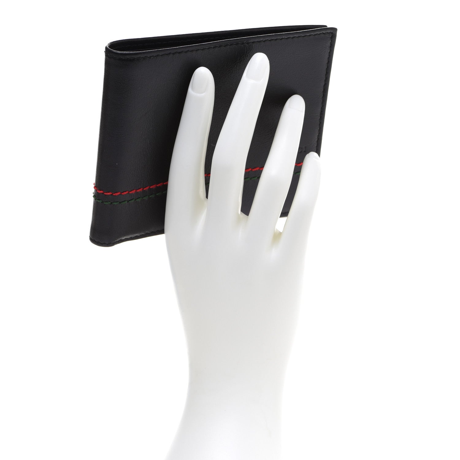 Gucci Calfskin Web Bi-Fold Wallet Black 2 of 8