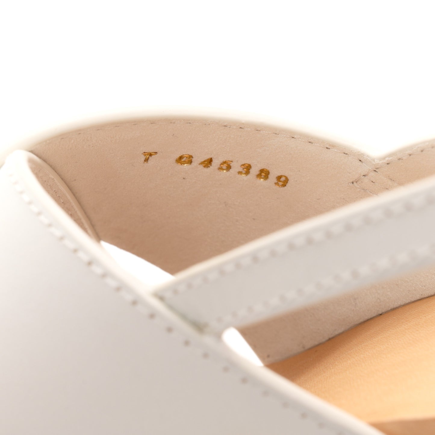 Calfskin Studded Slingback Clog Sandals 39 White